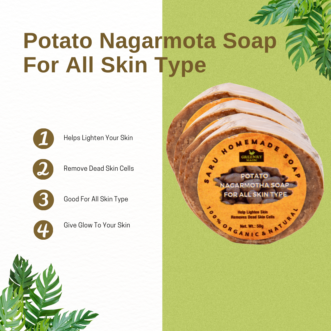 Potato Nagarmotha Soap For All Skin Organic Natural Soap For Glowing